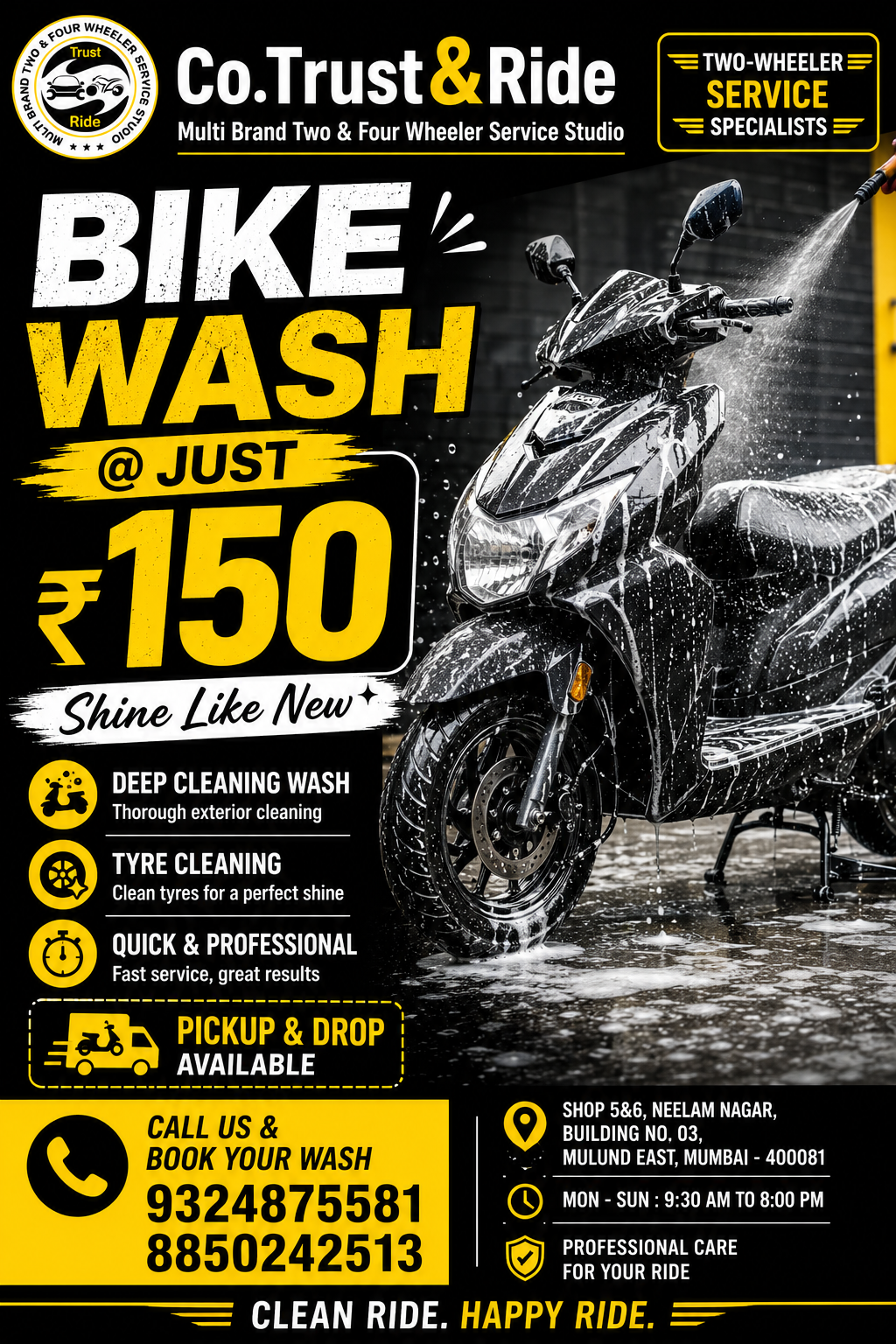 150 bike wash